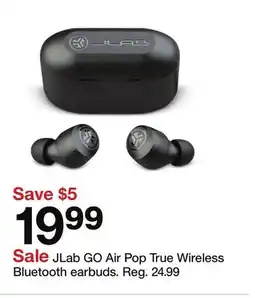 Target JLab GO Air Pop True Wireless Bluetooth earbuds offer