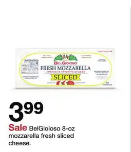 Target BelGioioso 8-oz mozzarella fresh sliced cheese offer