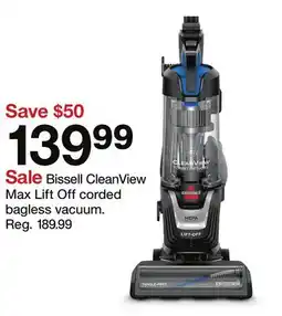 Target Bissell CleanView Max Lift Off corded bagless vacuum offer