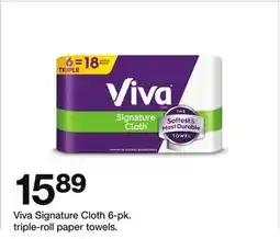Target Viva Signature Cloth 6-pk. triple-roll paper towels offer