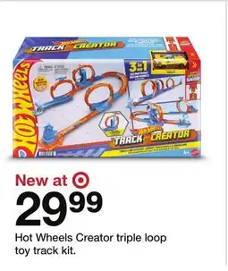 Target Hot Wheels Creator triple loop toy track kit offer