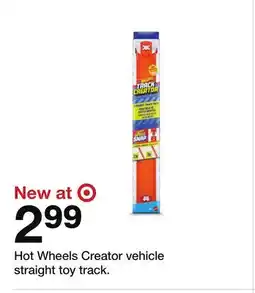 Target Hot Wheels Creator vehicle straight toy track offer