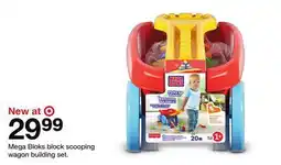 Target Mega Bloks block scooping wagon set offer