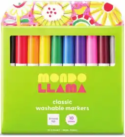 Target Mondo Llama 10-ct. broad-tip markers offer