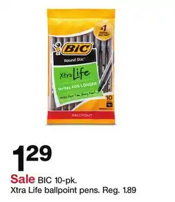 Target BIC 10-pk. Xtra Life ballpoint pens offer