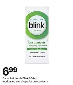 Target Bausch & Lomb Blink 0.34 - oz. lubricating eye drops for dry contacts offer