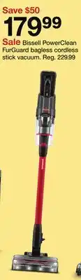 Target Bissell PowerClean FurGuard bagless cordless stick vacuum offer