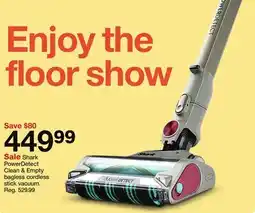 Target Shark PowerDetect Clean & Empty bagless cordless stick vacuum offer