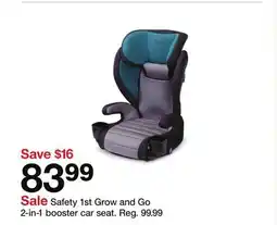 Target Safety 1st Grow and Go 2-in-1 booster car seat offer