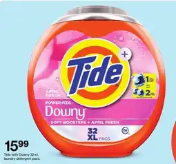 Target Tide with Downy 32-ct. laundry detergent pacs offer