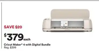 Michaels Cricut Maker 4 with Digital Bundle offer