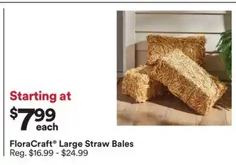 Michaels FloraCraft Large Straw Bales offer
