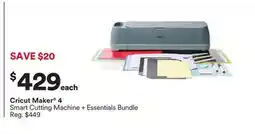 Michaels Cricut Maker 4 Smart Cutting Machine + Essentials Bundle offer