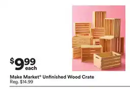 Michaels Make Market Unfinished Wood Crate offer