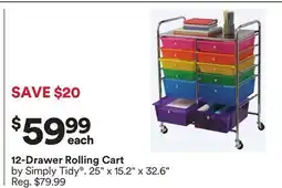 Michaels 12-Drawer Rolling Cart by Simply Tidy offer