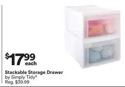 Michaels Stackable Storage Drawer by Simply Tidy offer