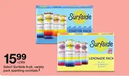 Target Select Surfside 8-pk. variety pack sparkling cocktails.‡ offer