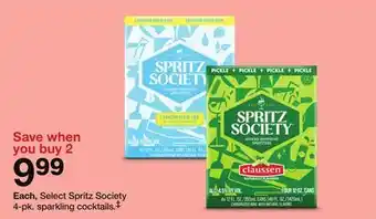 Target Spritz Society 4-pk. sparkling cocktails.‡ offer