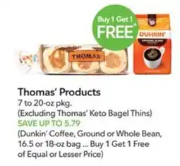 Publix Thomas' Products offer