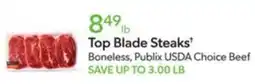 Publix Top Blade Steaks offer