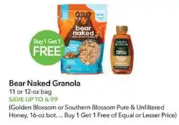 Publix Bear Naked Granola offer