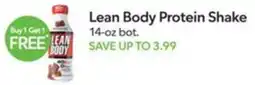 Publix Lean Body Protein Shake offer