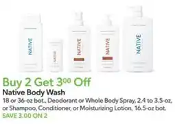Publix Native Body Wash offer