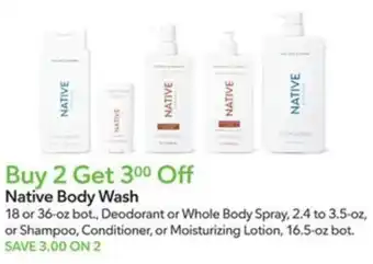 Publix Native Body Wash offer
