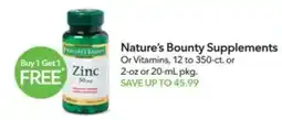 Publix Nature's Bounty Supplements offer