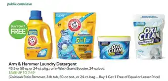 Publix Arm & Hammer Laundry Detergent offer