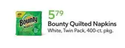 Publix Bounty Quilted Napkins offer