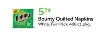 Publix Bounty Quilted Napkins offer