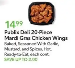 Publix Publix Deli 20-Piece Mardi Gras Chicken Wings offer