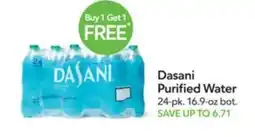 Publix Dasani Purified Water offer