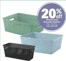 Meijer Whitmor Resin Decorative Baskets offer