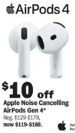 Meijer Apple Noise Cancelling AirPods Gen 4 offer