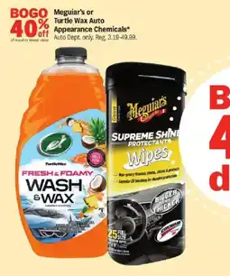 Meijer Meguiar's or Turtle Wax Auto Appearance Chemicals offer