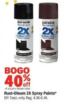Meijer Rust-Oleum 2X Spray Paints offer