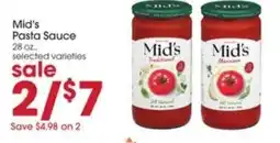 Giant Eagle Mid's Pasta Sauce offer
