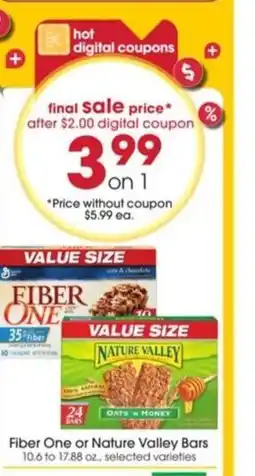 Giant Eagle Fiber One or Nature Valley BarS offer