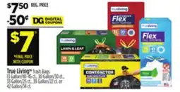 Dollar General True Living Trash Bags offer