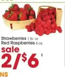 Giant Eagle Strawberries or Red Raspberries offer