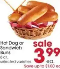 Giant Eagle Hot Dog or Sandwich Buns offer