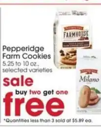 Giant Eagle Pepperidge Farm Cookies offer