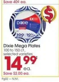 Giant Eagle Dixie Mega Plates offer