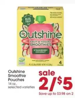 Giant Eagle Outshine Smoothie Pouches offer