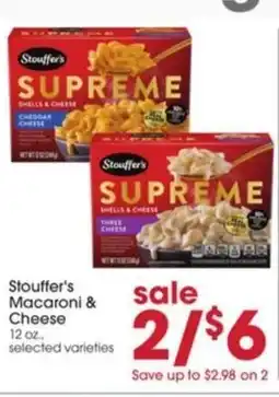 Giant Eagle Stouffer's Macaroni & Cheese offer