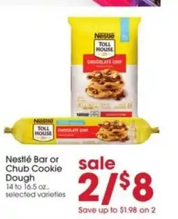 Giant Eagle Nestlé Bar or Chub Cookie Dough offer