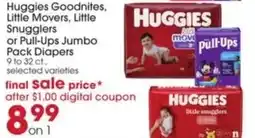 Giant Eagle Huggies Goodnites Little Movers Little Snugglers offer