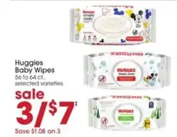 Giant Eagle Huggies Baby Wipes offer